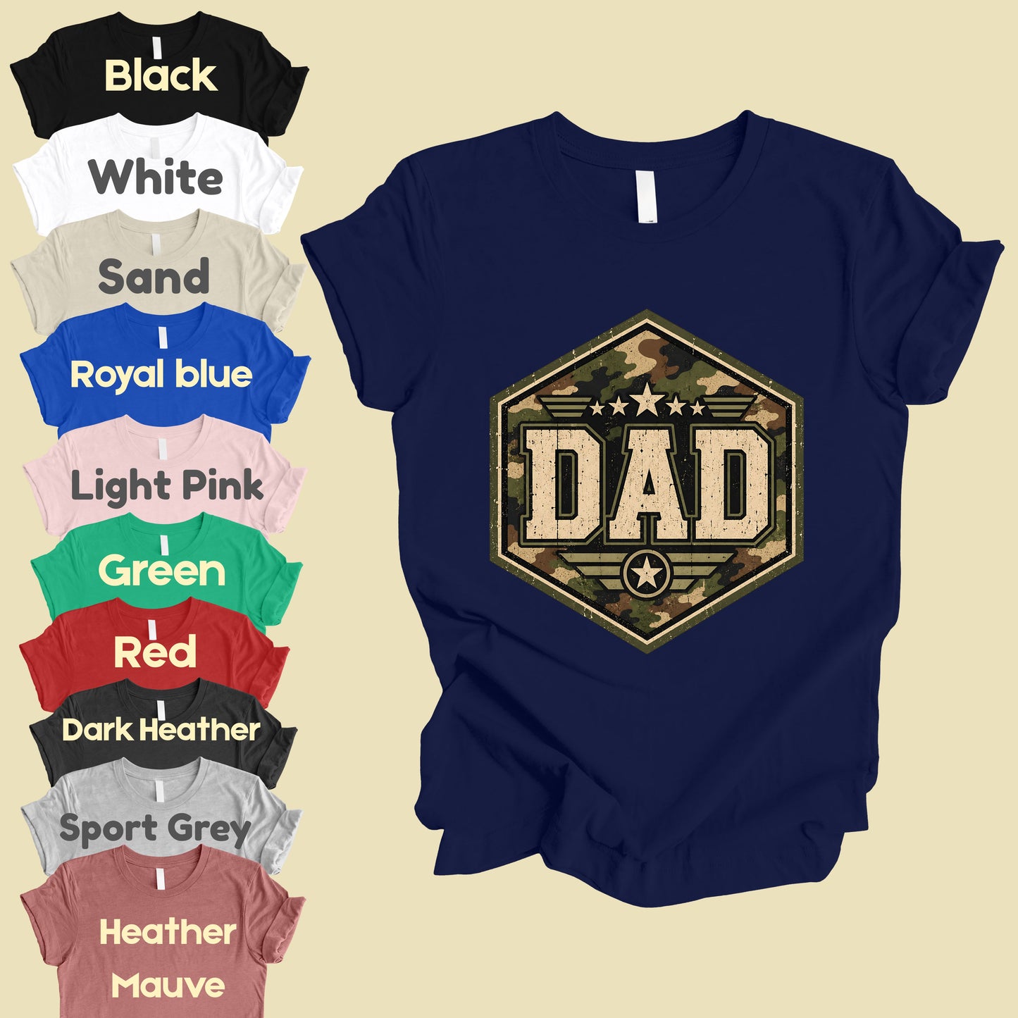Camo Dad Comfort Colors T Shirt
