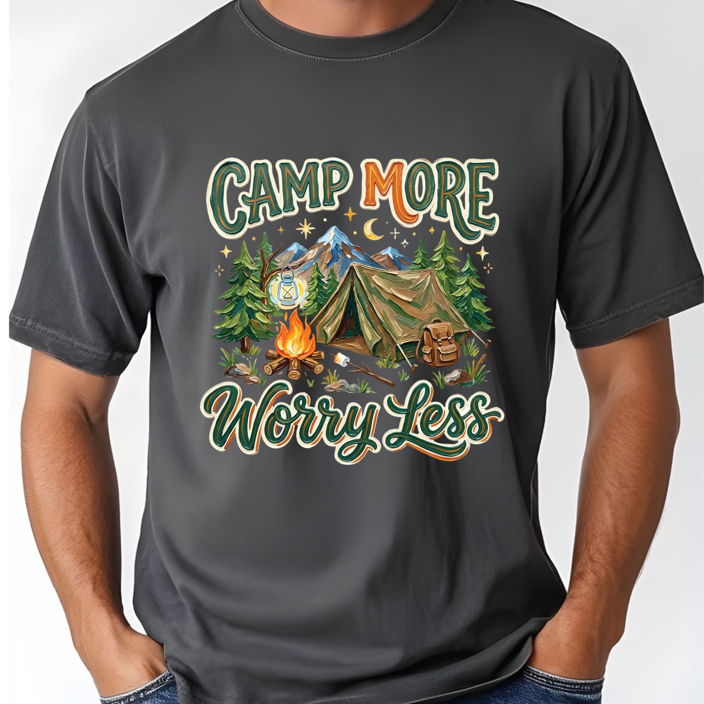 Camp More Worry Less Comfort Colors T Shirt