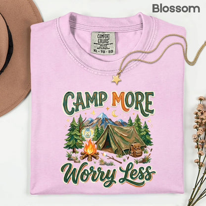 Camp More Worry Less Comfort Colors T Shirt