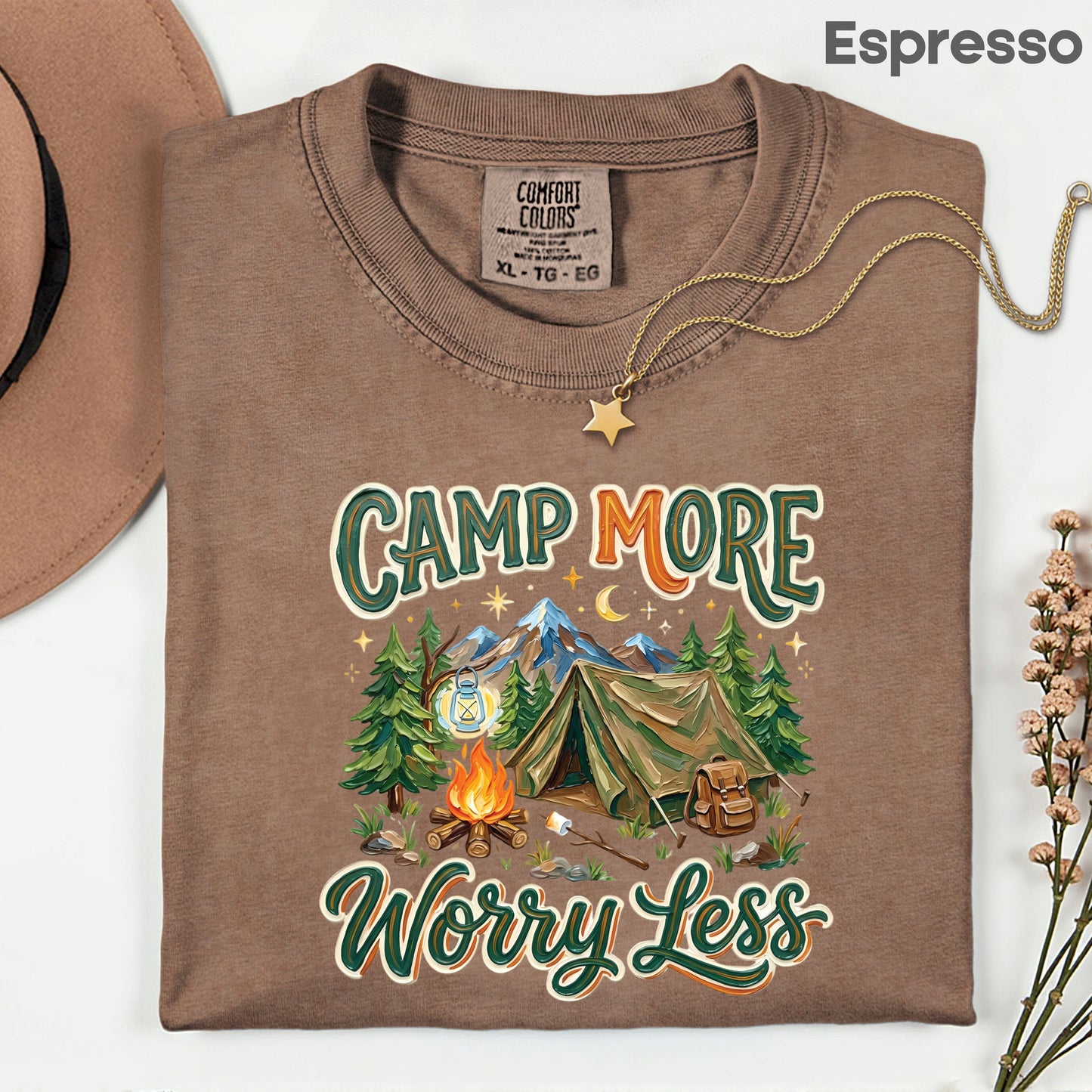 Camp More Worry Less Comfort Colors T Shirt