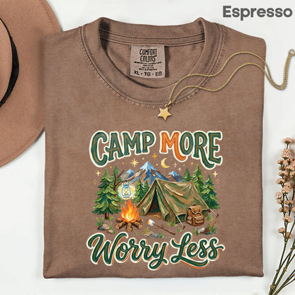Camp More Worry Less Comfort Colors T Shirt