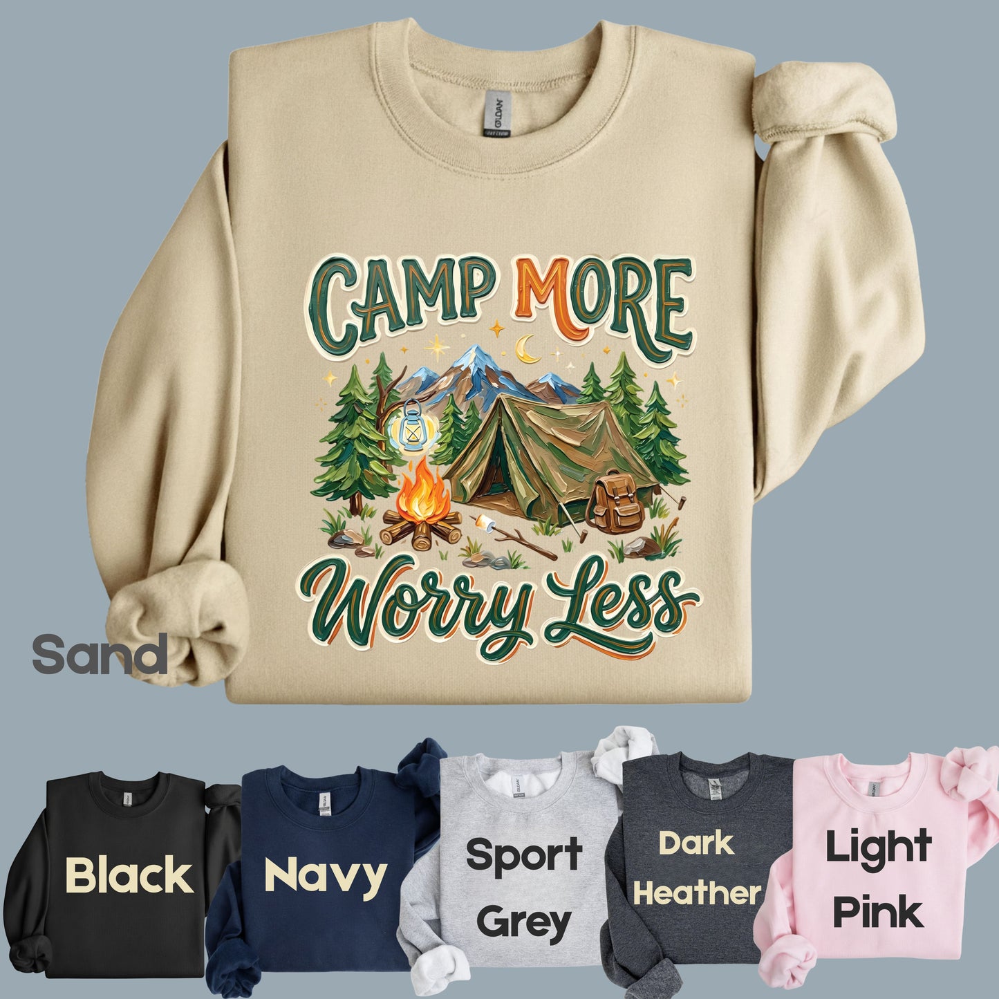 Camp More Worry Less Comfort Colors T Shirt
