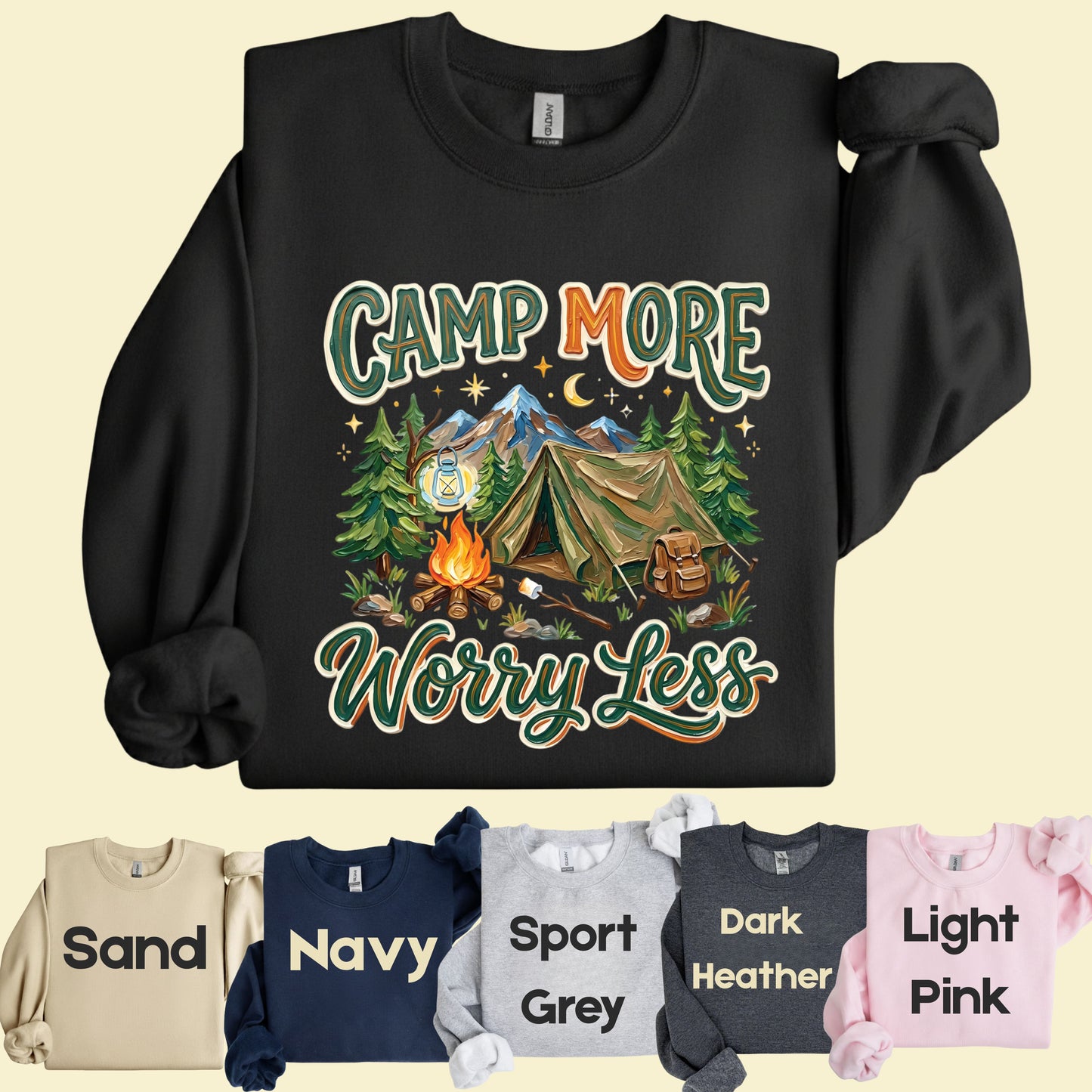 Camp More Worry Less Comfort Colors T Shirt