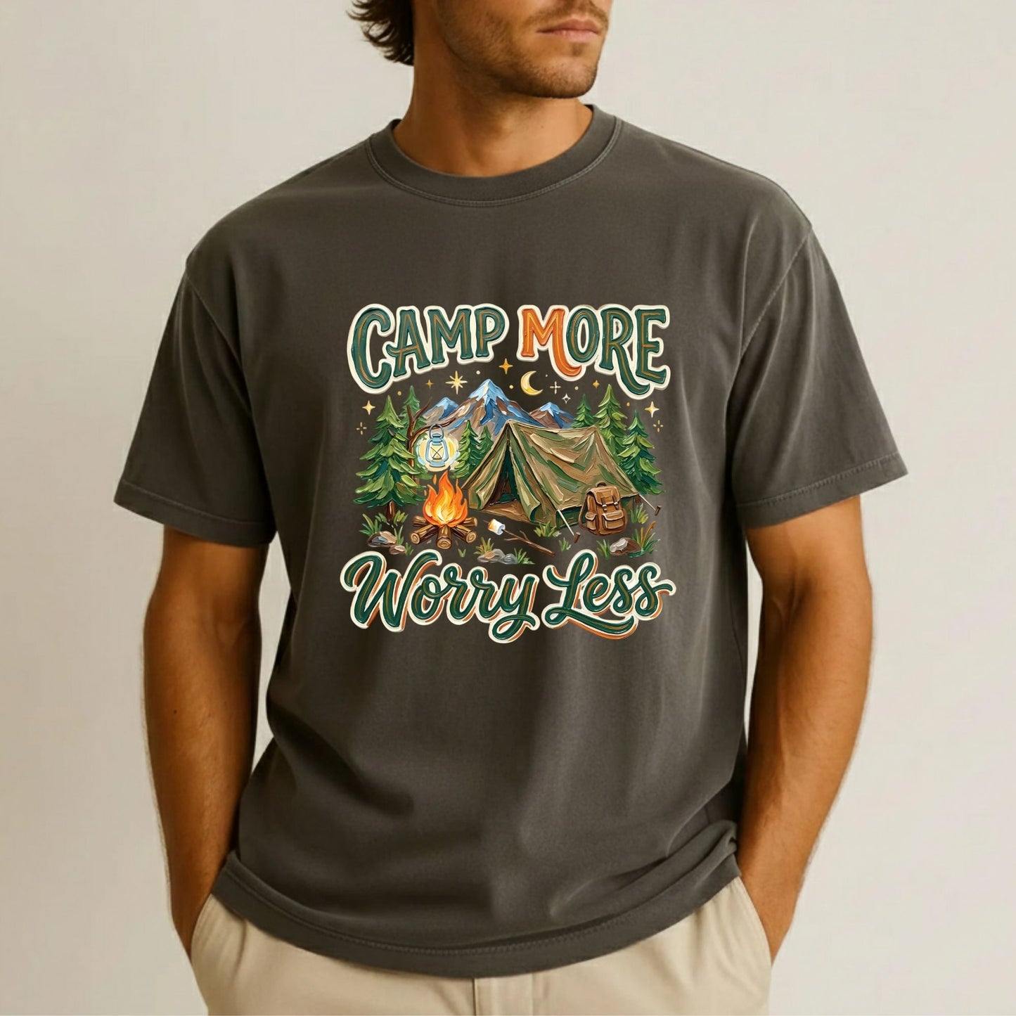 Camp More Worry Less DTF Transfer