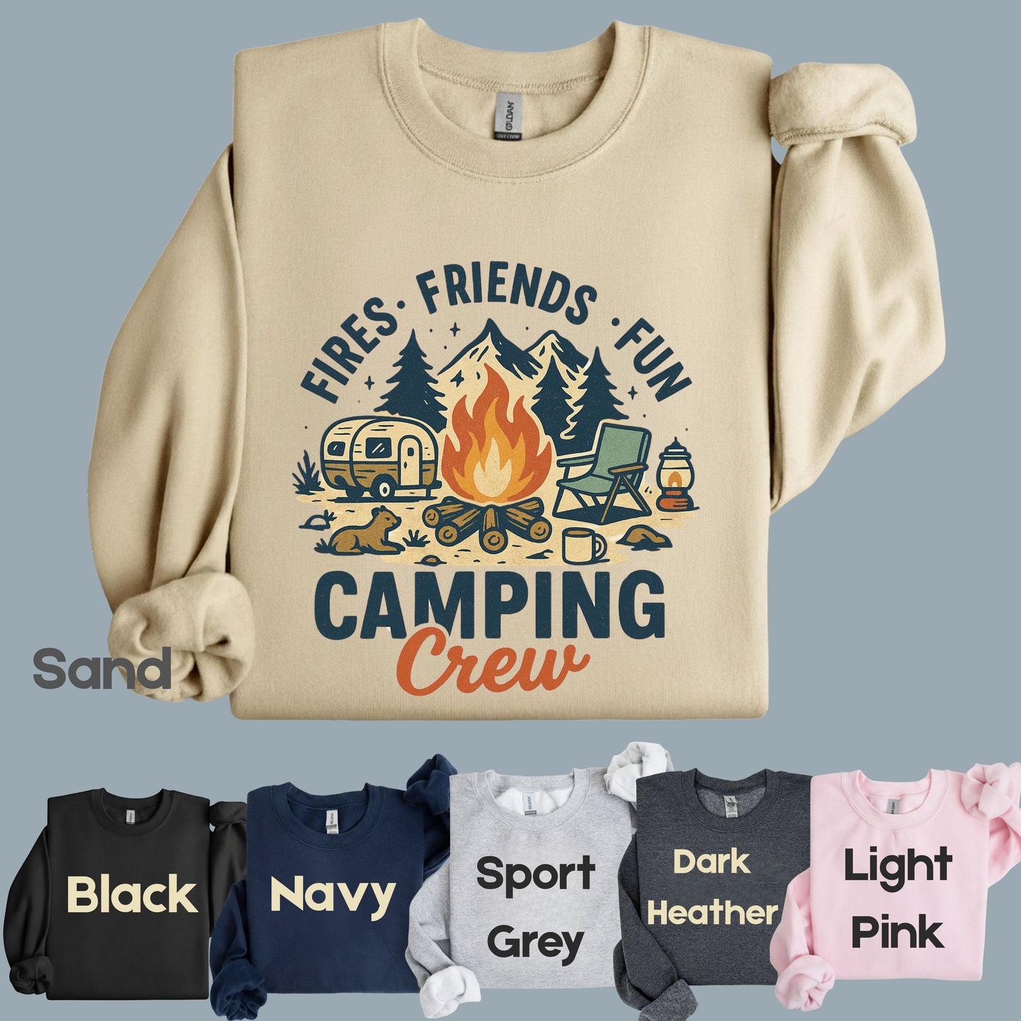 Camping Crew Comfort Colors T Shirt