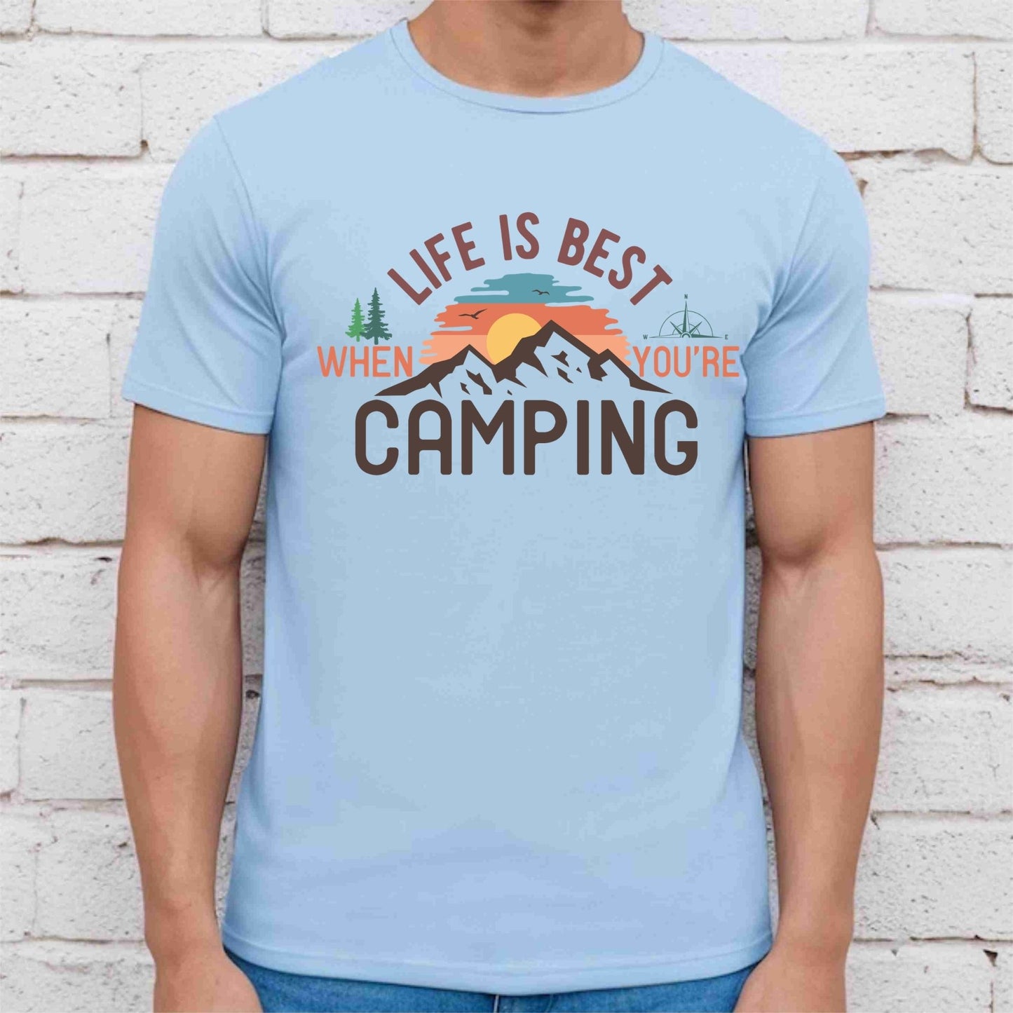 Camping DTF Transfer Ready to Press