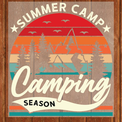 Camping Season DTF Transfer Ready to Press Summer Camp Heat Transfer For Shirt Outdoor Group UV Sticker Prints Iron on Transfer