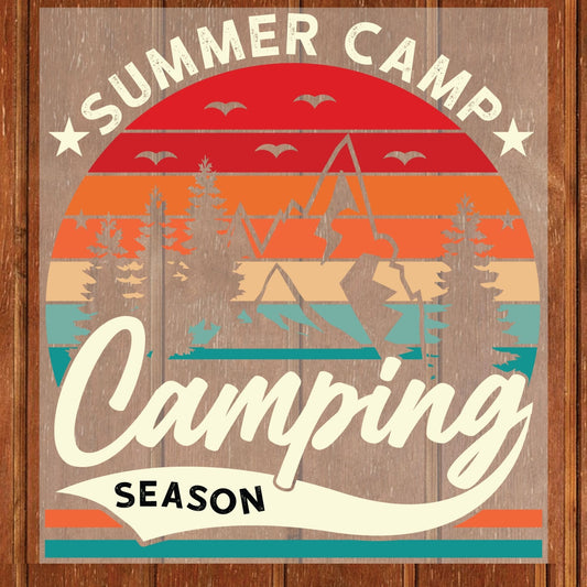 Camping Season DTF Transfer Ready to Press Summer Camp Heat Transfer For Shirt Outdoor Group UV Sticker Prints Iron on Transfer