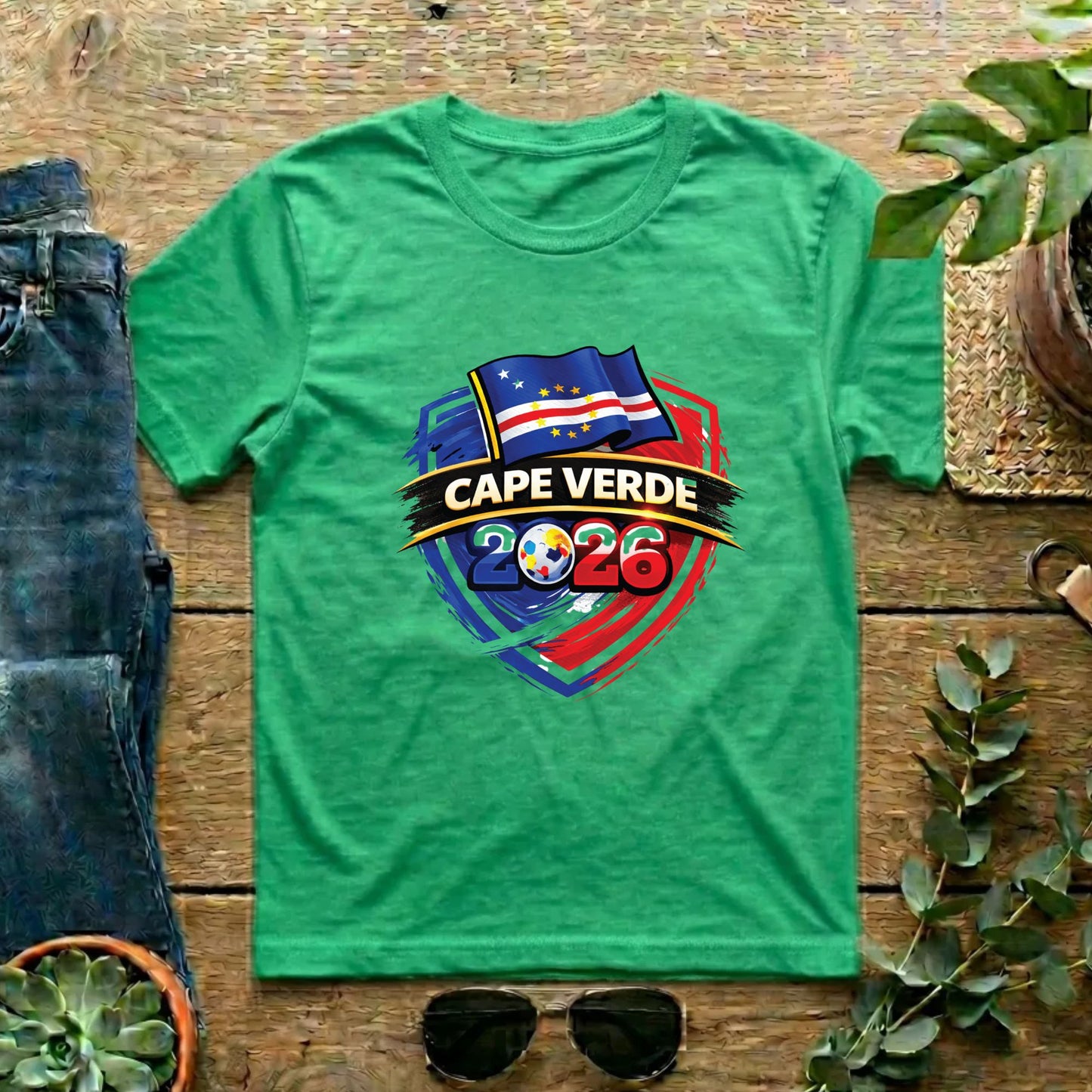 Cape Verde World Cup T Shirt Soccer Supporter Tees