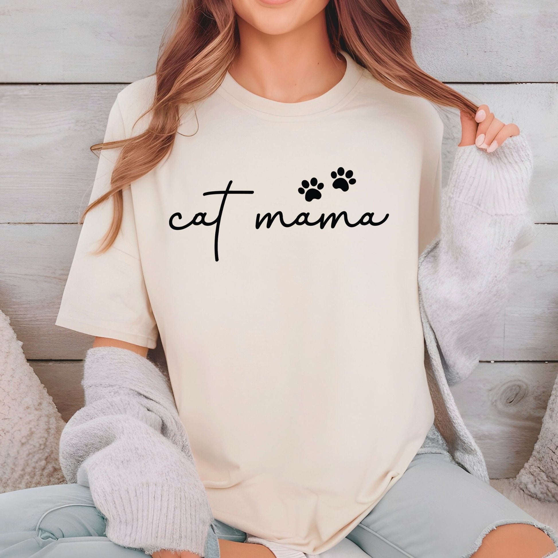 Cat Mama DTF Transfer ready to Press Mother's Day Animal Heat Transfer for Shirts Pet Lover UV Sticker Prints
