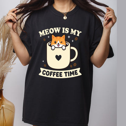 Cat Mom DTF Transfer ready to Press Meow is My Coffee Time Animal Heat Transfer for Shirts Pet Lover UV Sticker Prints Iron on Transfer