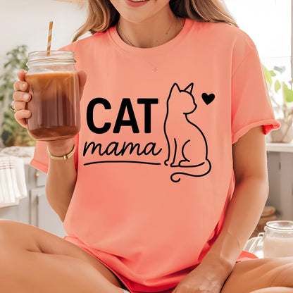 Cat Mom DTF Transfer ready to Press