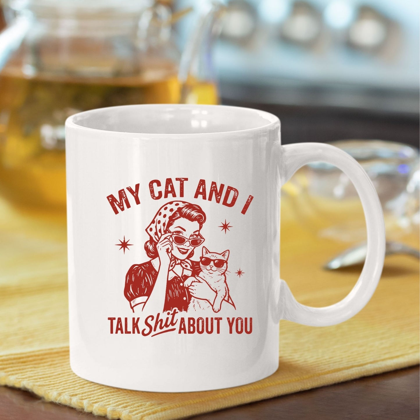 Cat Mom DTF Transfer ready to Press