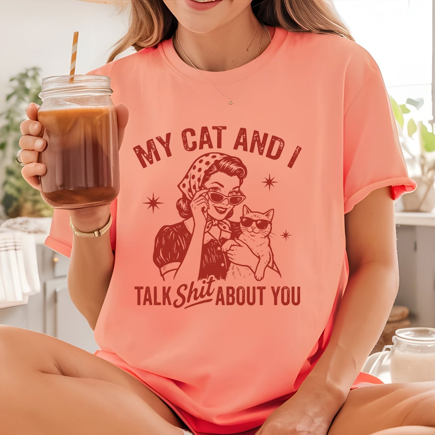 Cat Mom DTF Transfer ready to Press