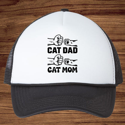 Cat Mom & Dad Matching DTF Transfer ready to Press