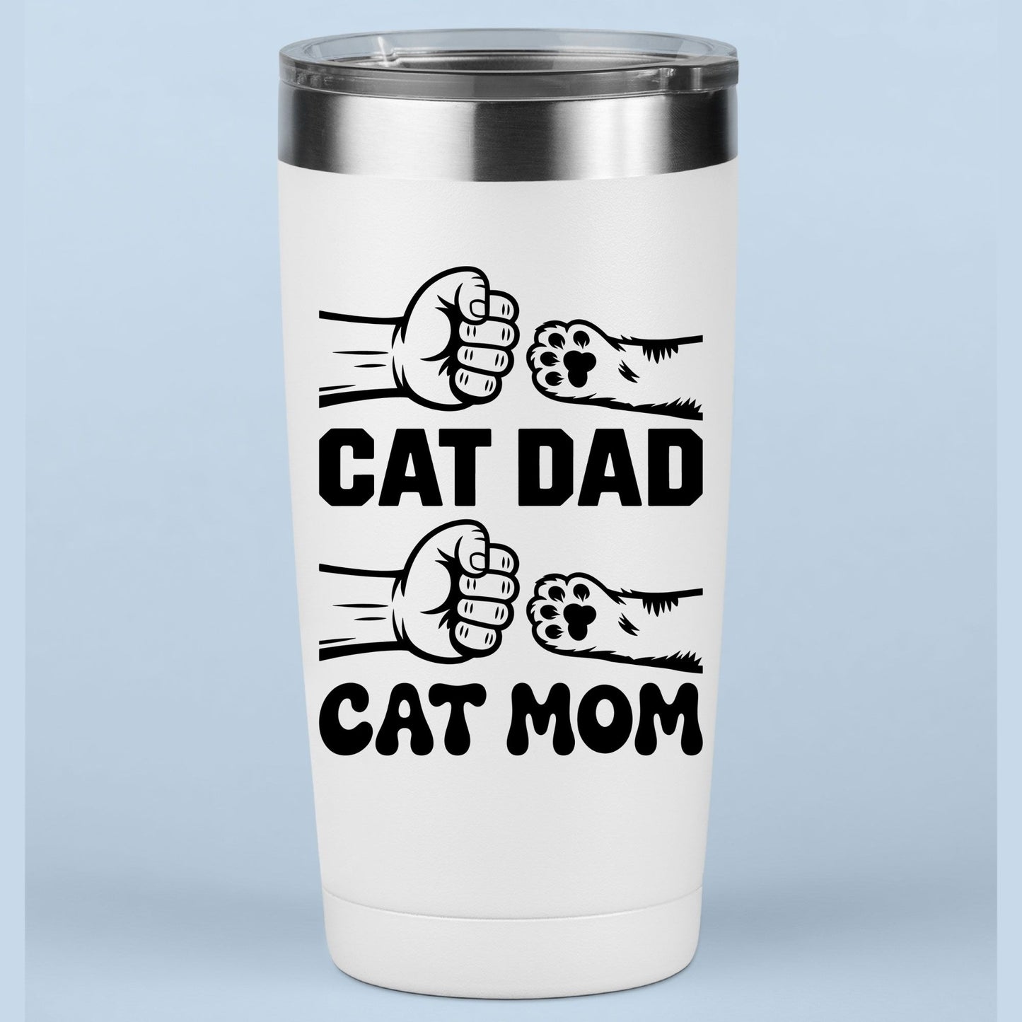 Cat Mom & Dad Matching DTF Transfer ready to Press