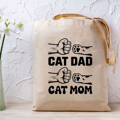 Cat Mom & Dad Matching DTF Transfer ready to Press