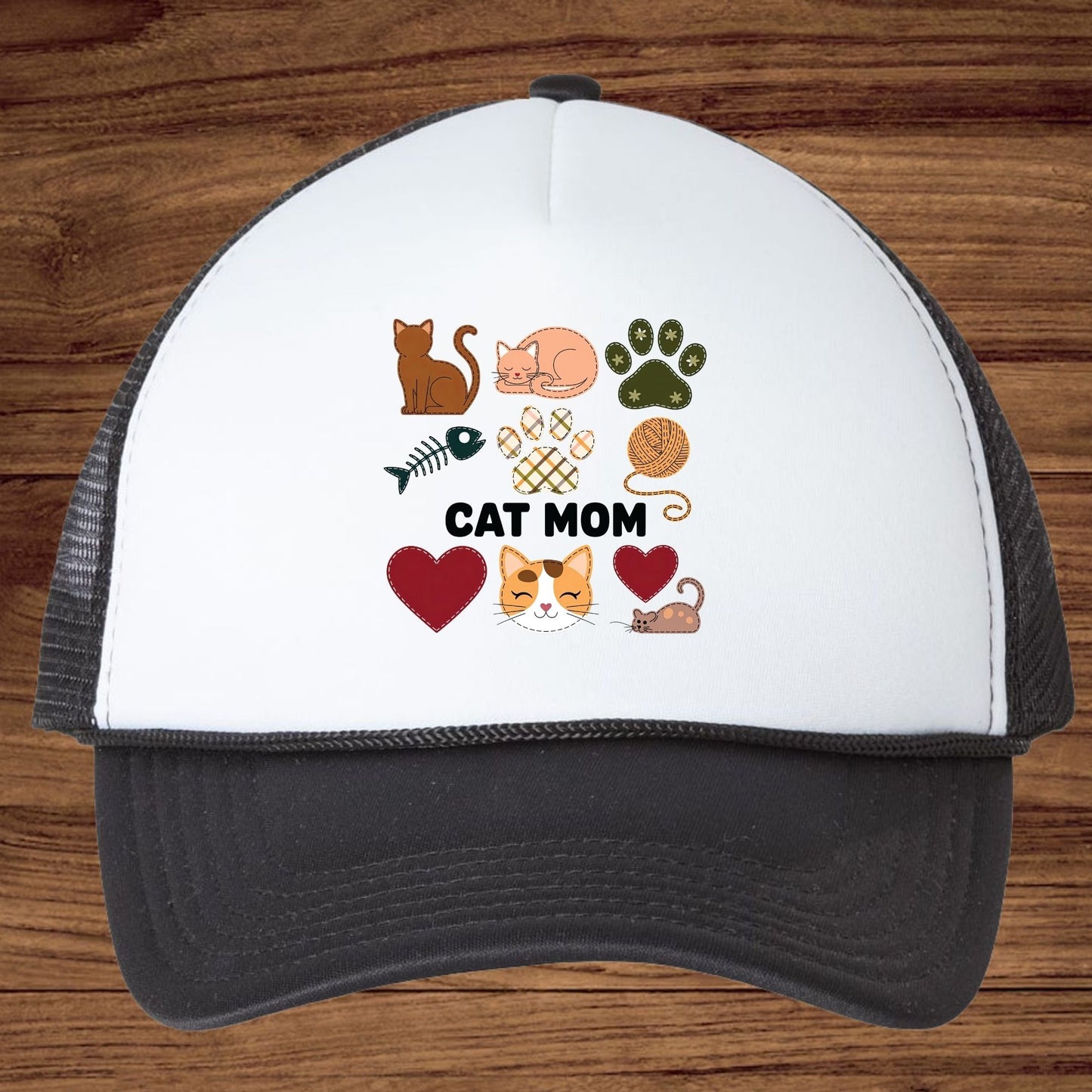 Cat Mom Patchwork DTF Transfer