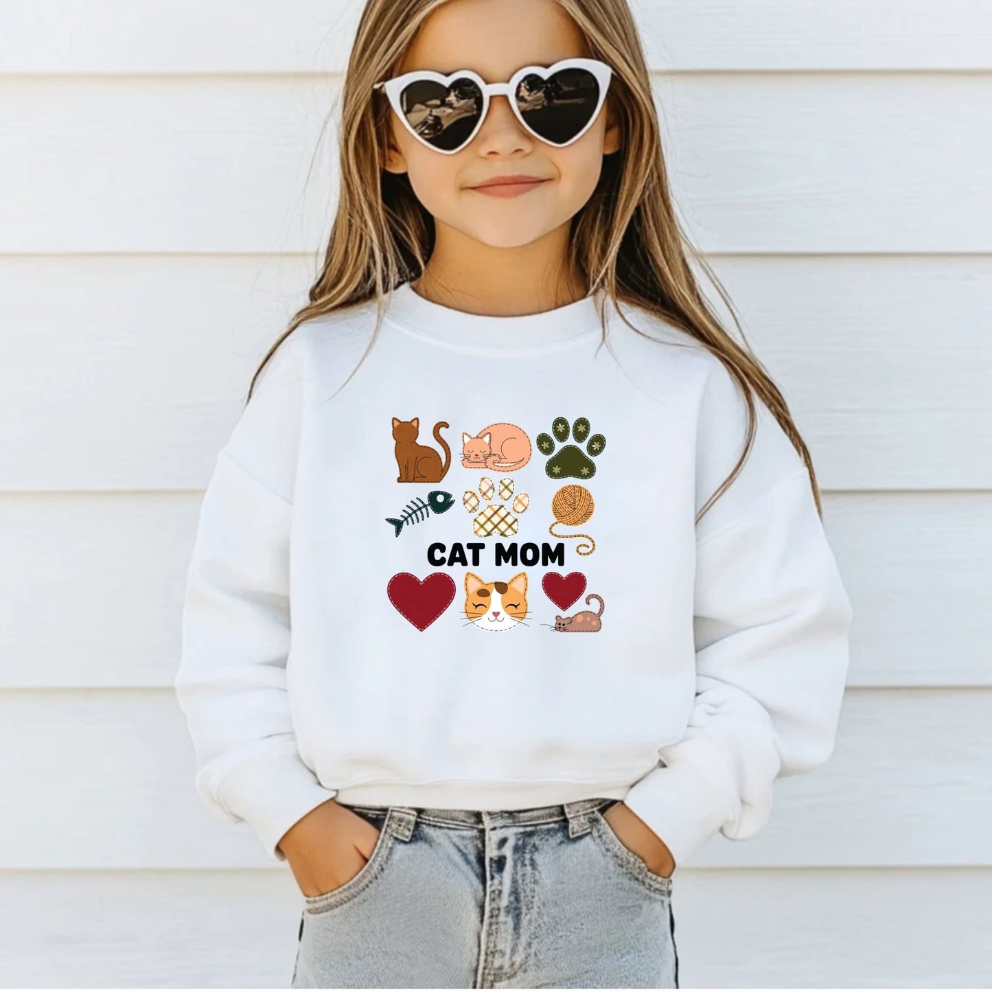 Cat Mom Patchwork DTF Transfer