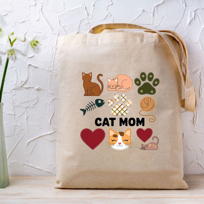 Cat Mom Patchwork DTF Transfer