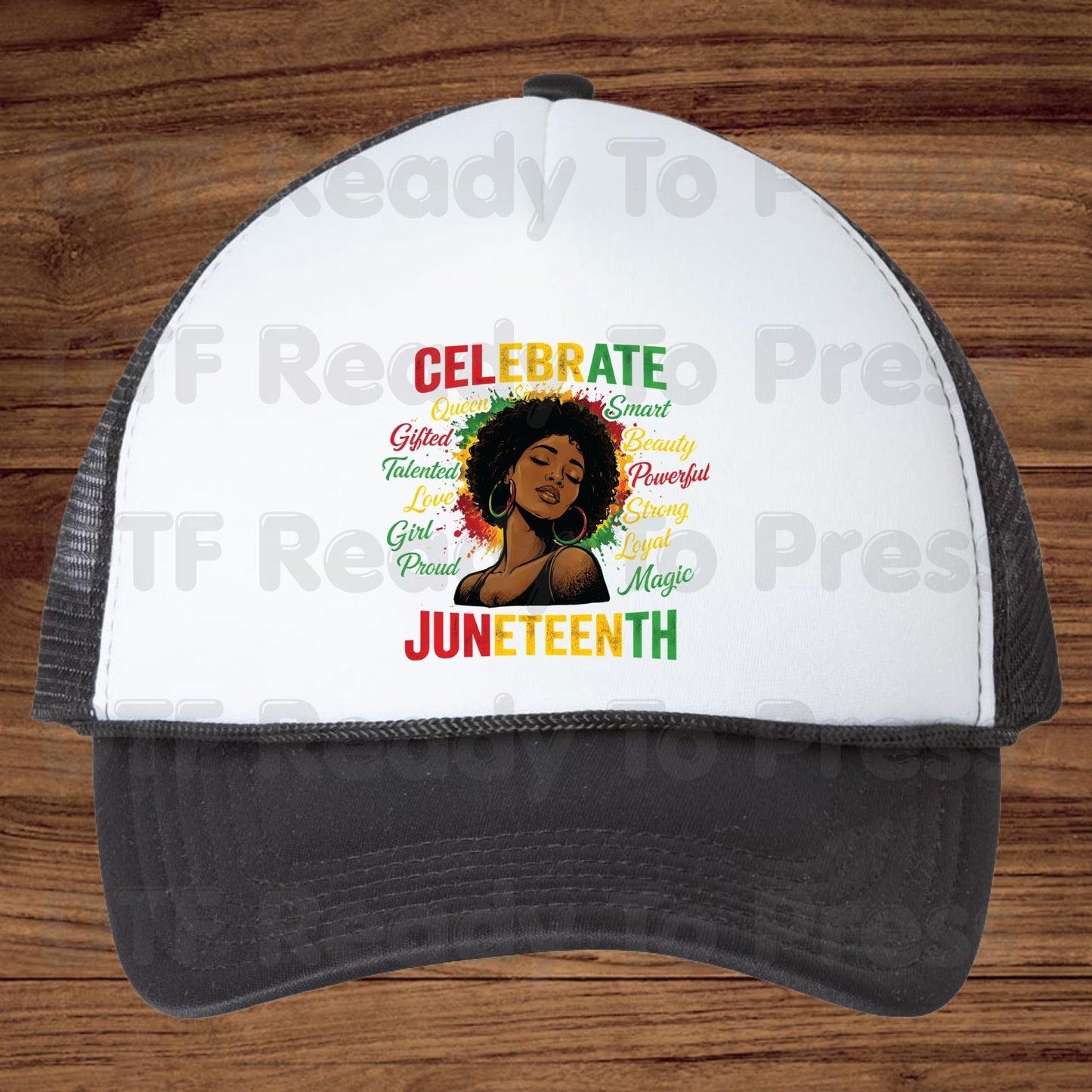 Celebrate Juneteenth Queen Gifted Talented Girl DTF Transfer Ready to Press African American Pride Heat Transfer Black History UV Sticker
