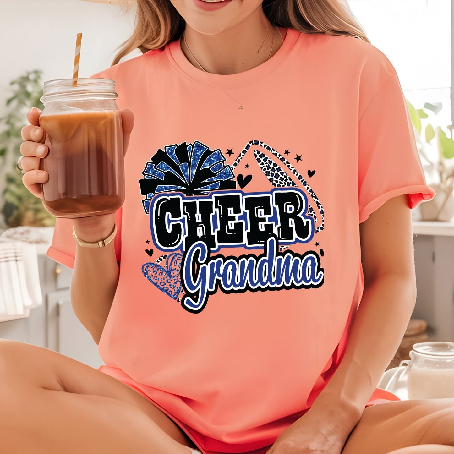 Cheer Grandma DTF Transfer ready to Press Football Sports Heat Transfer for Shirts Soccer Nana UV Sticker Prints Iron On Transfer