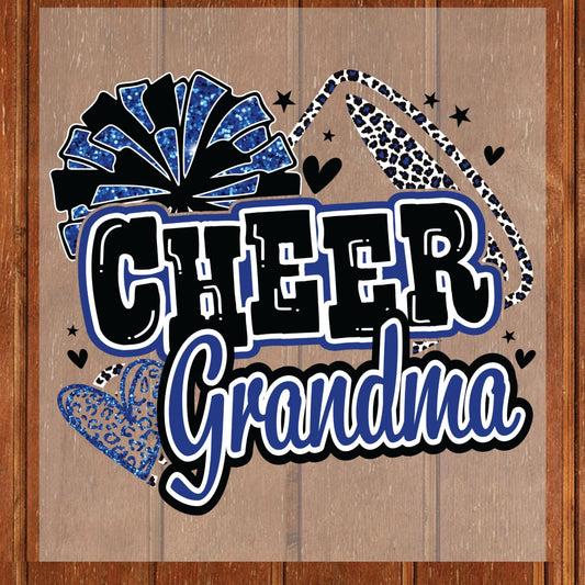 Cheer Grandma DTF Transfer ready to Press Football Sports Heat Transfer for Shirts Soccer Nana UV Sticker Prints Iron On Transfer
