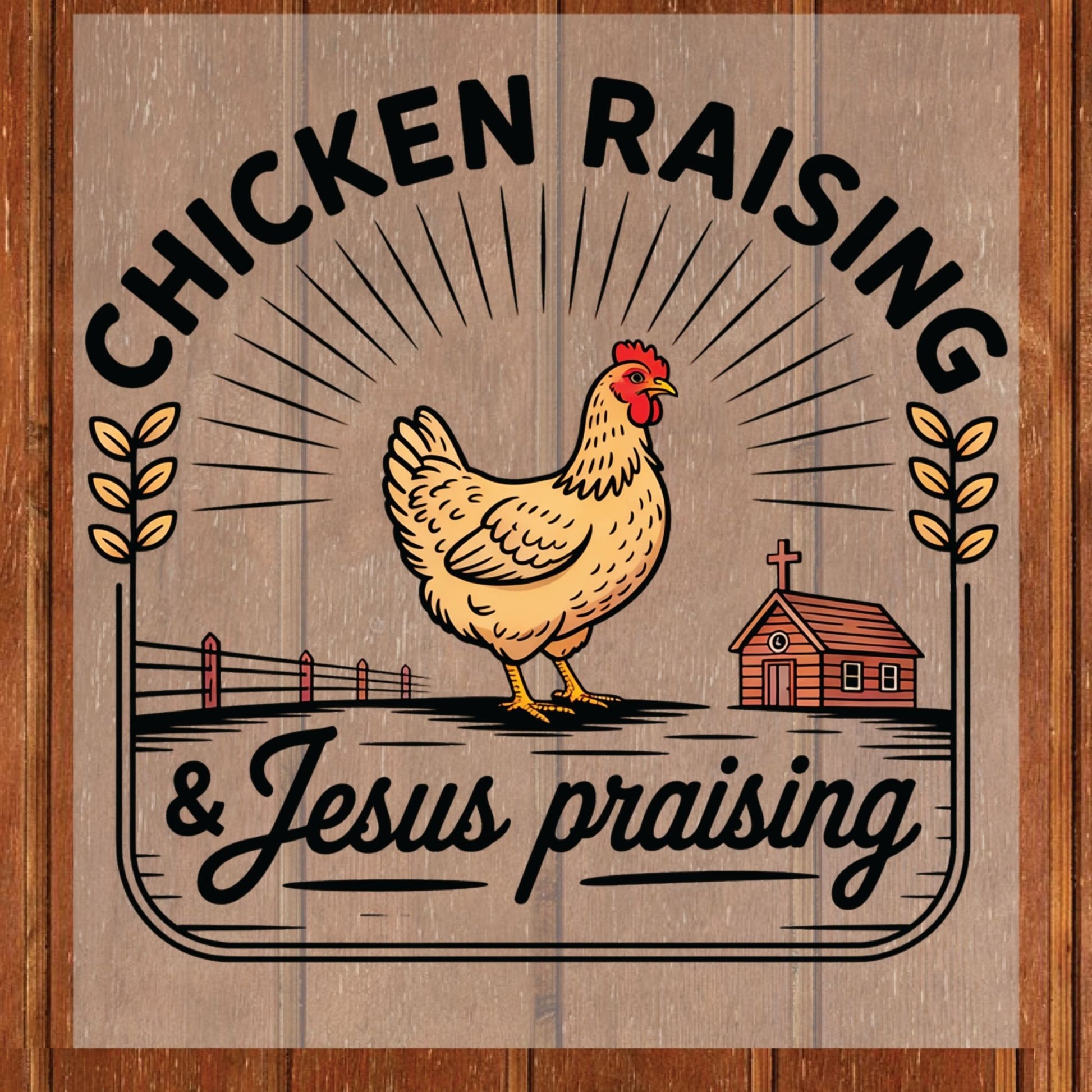 Christian DTF Transfer Ready to Press Chicken Raising Jesus Praising Heat Transfer for Shirts Faith UV Prints Religious Apparel Transfer