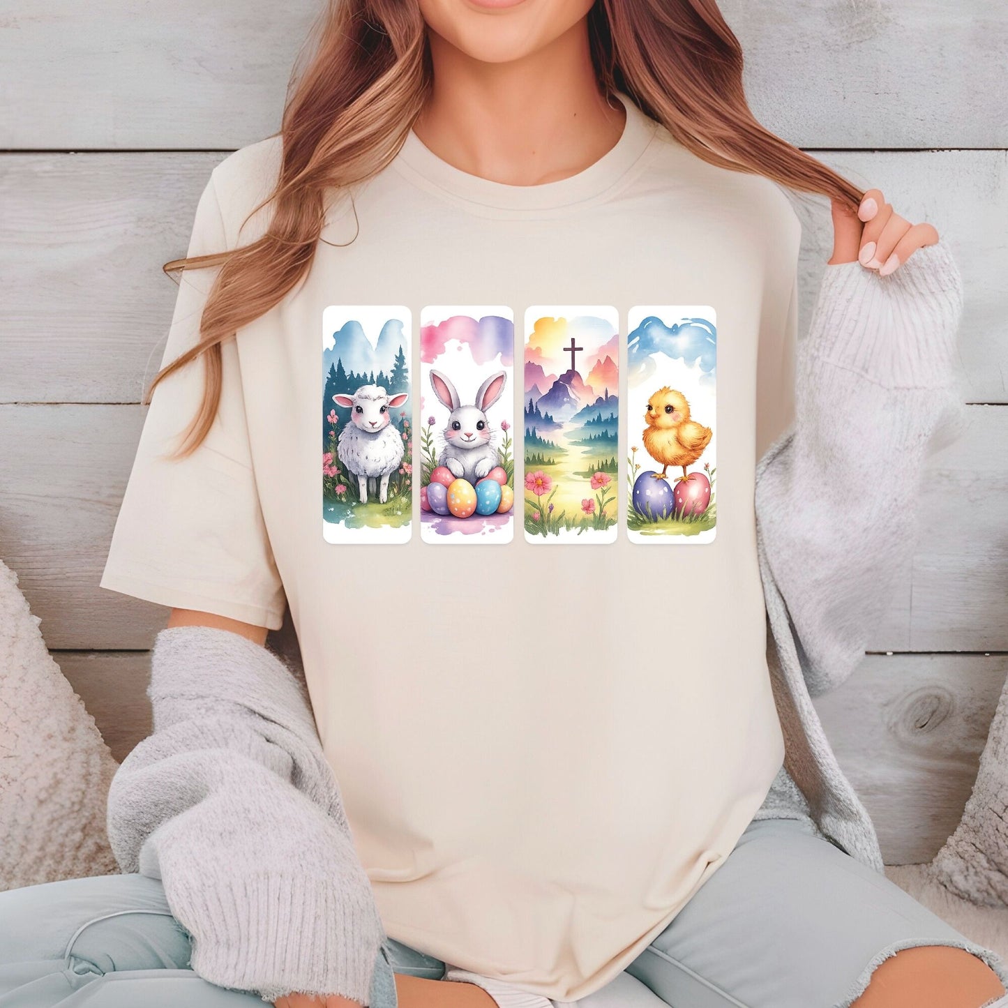 Christian Easter Animal Bookmark DTF Transfer