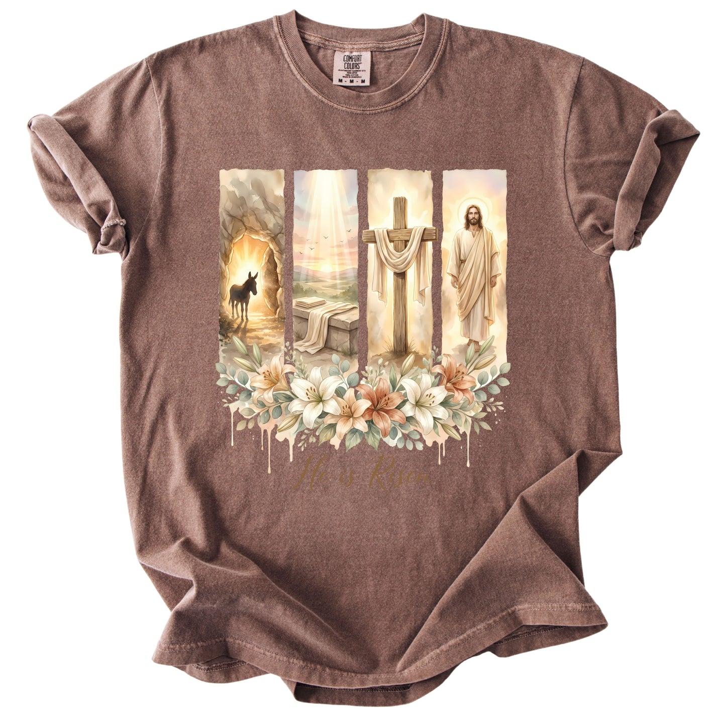 Christian Easter Floral Comfort Colors T Shirt