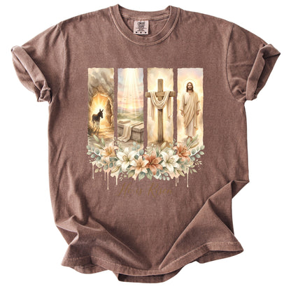 Christian Easter Floral Comfort Colors T Shirt