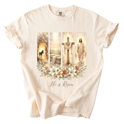 Christian Easter Floral Comfort Colors T Shirt
