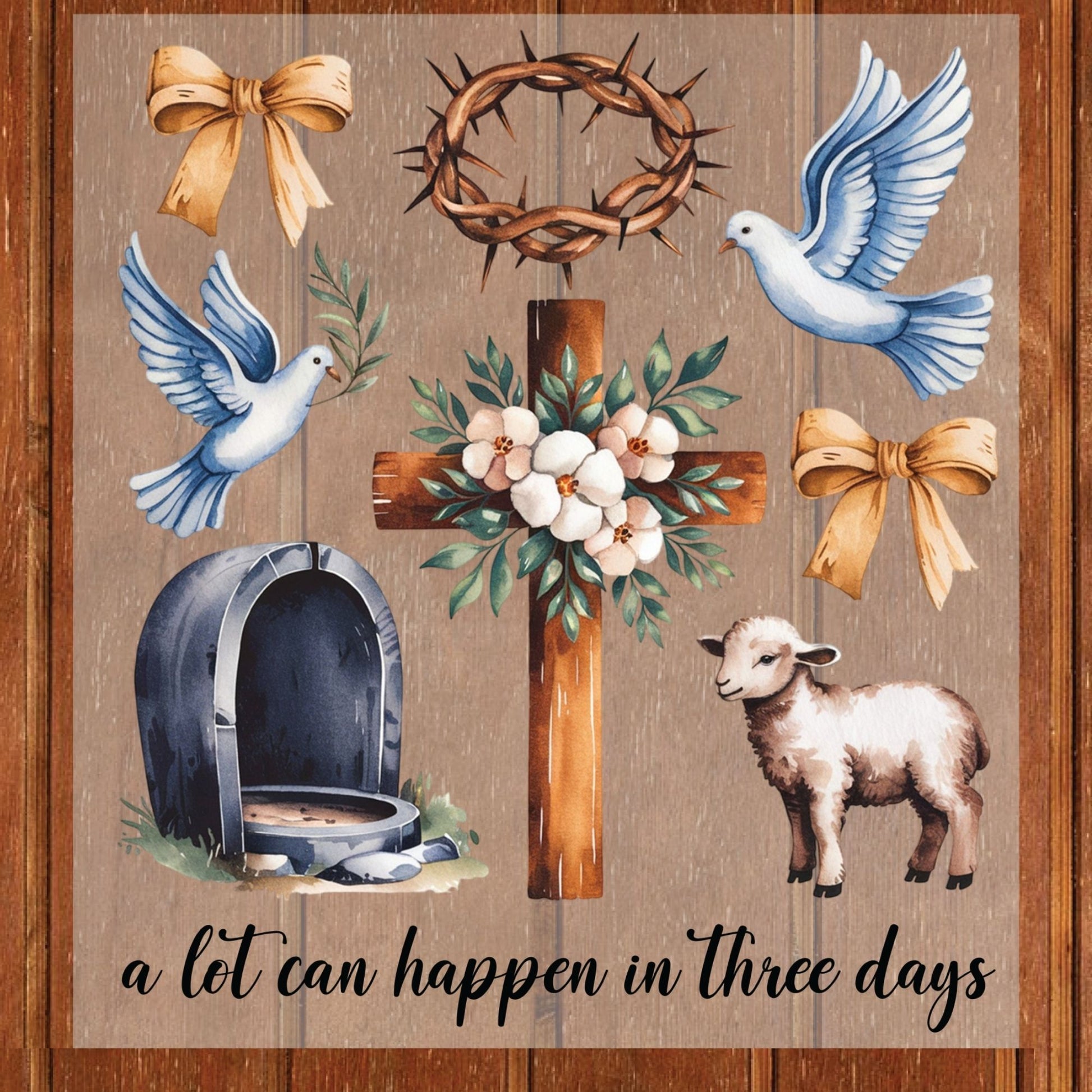 Christian Easter He is Risen Cross DTF Transfer ready to Press Easter Day Heat Transfer for Shirts Bible Verse UV Sticker Prints