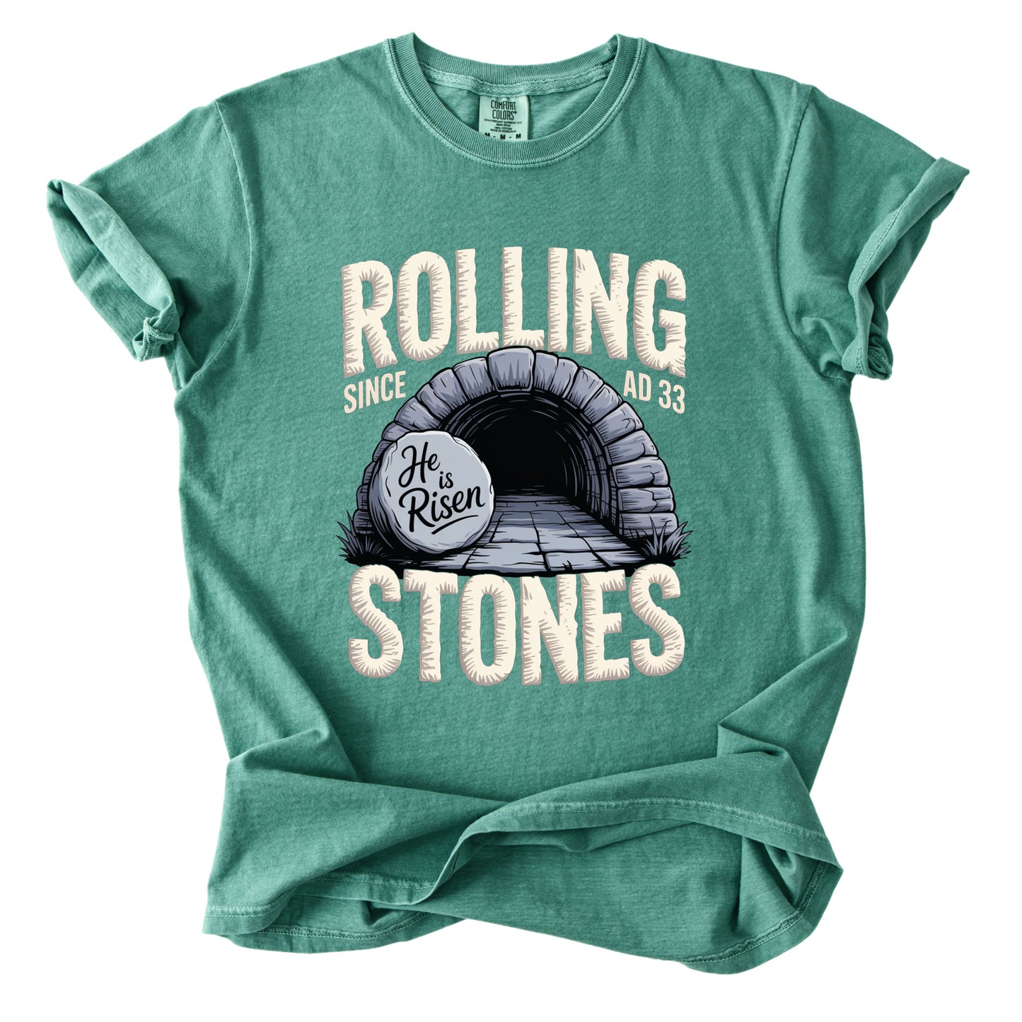 Christian Easter Rolling Stones Comfort Colors T Shirt