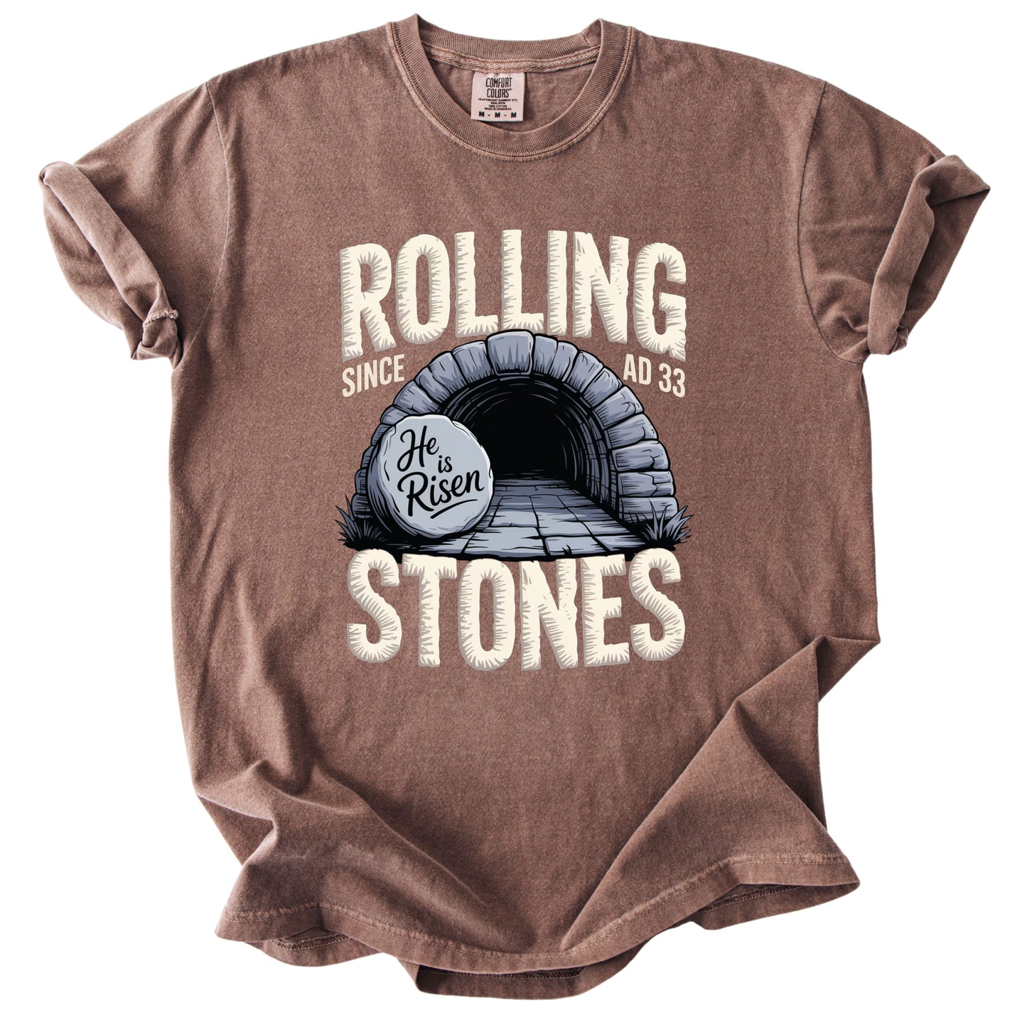 Christian Easter Rolling Stones Comfort Colors T Shirt