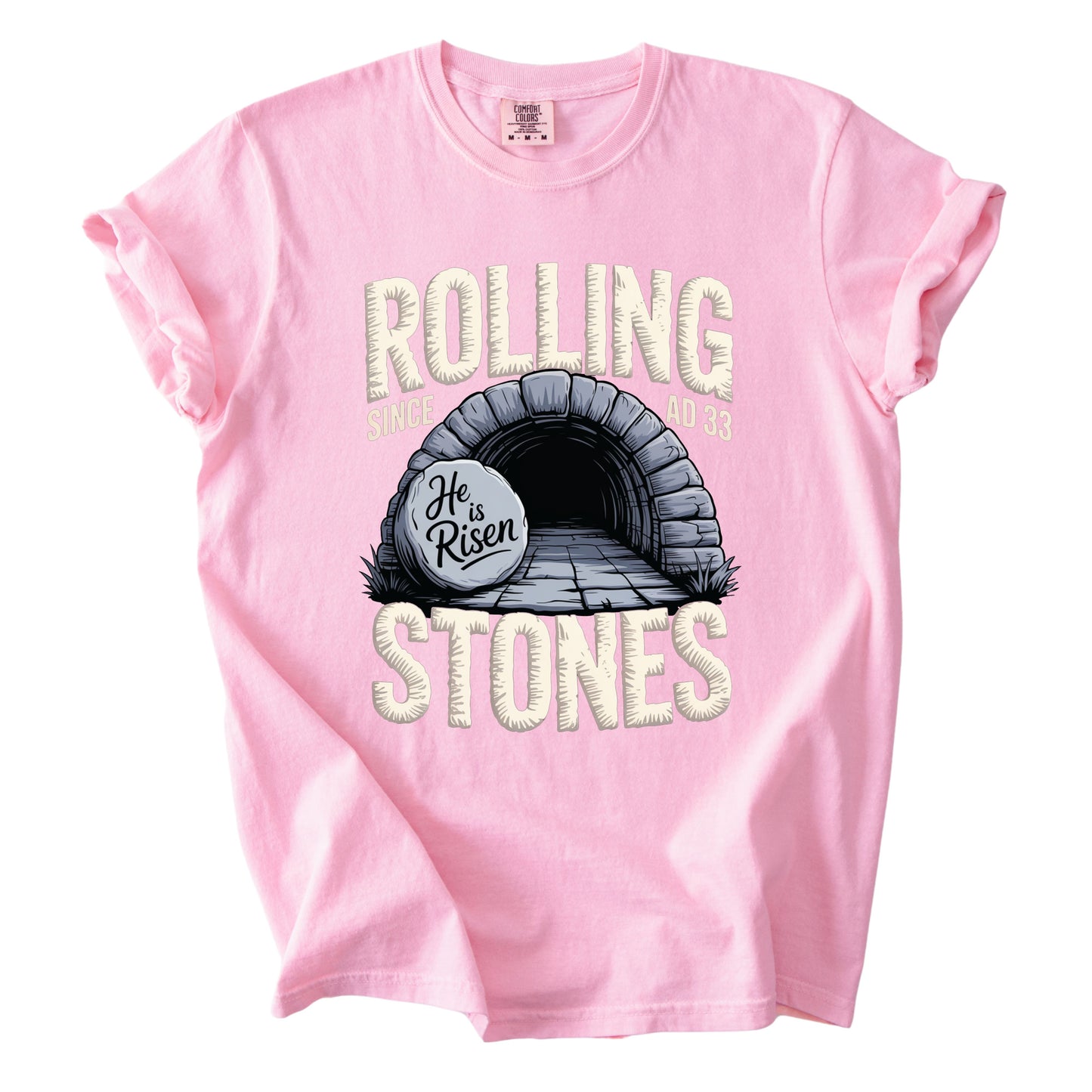 Christian Easter Rolling Stones Comfort Colors T Shirt
