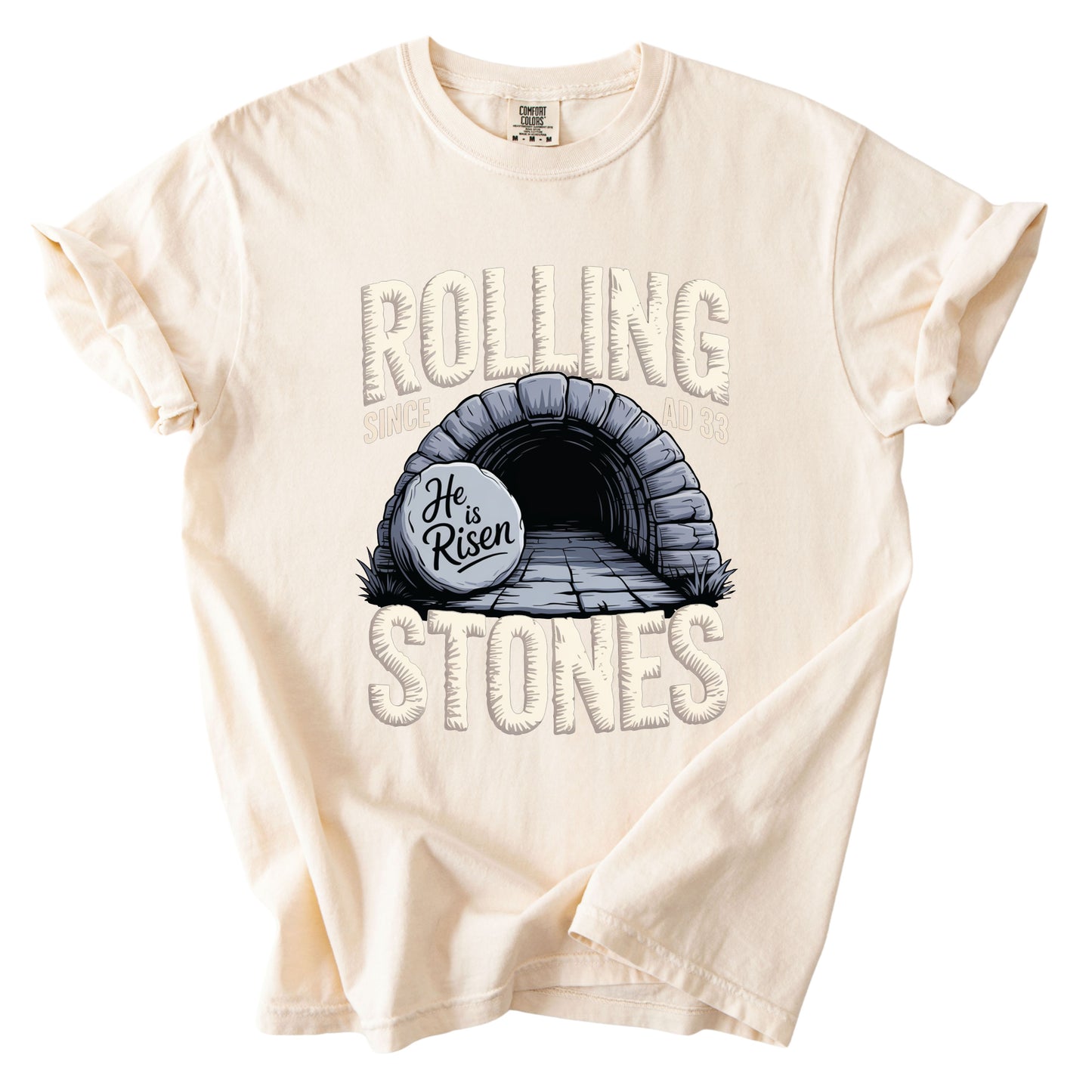 Christian Easter Rolling Stones Comfort Colors T Shirt