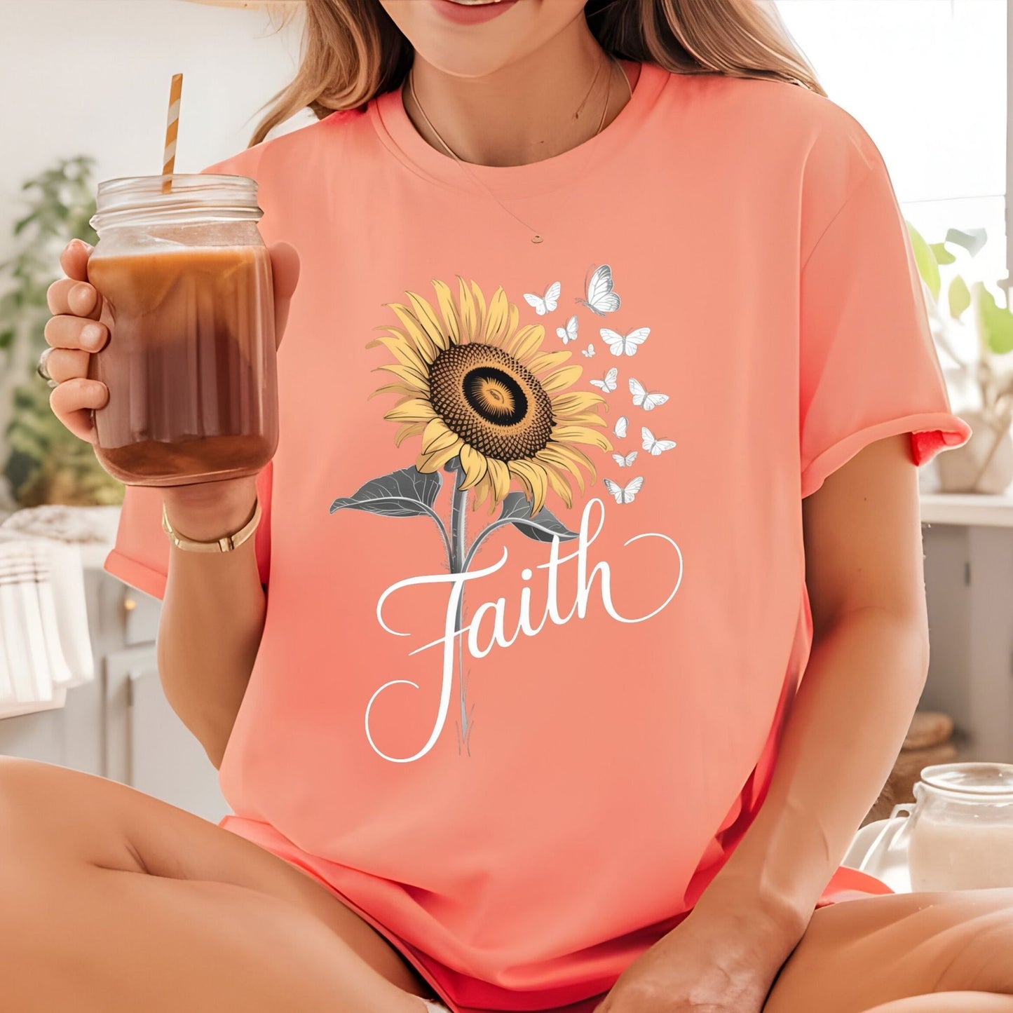 Christian Faith Sunflower DTF Transfer
