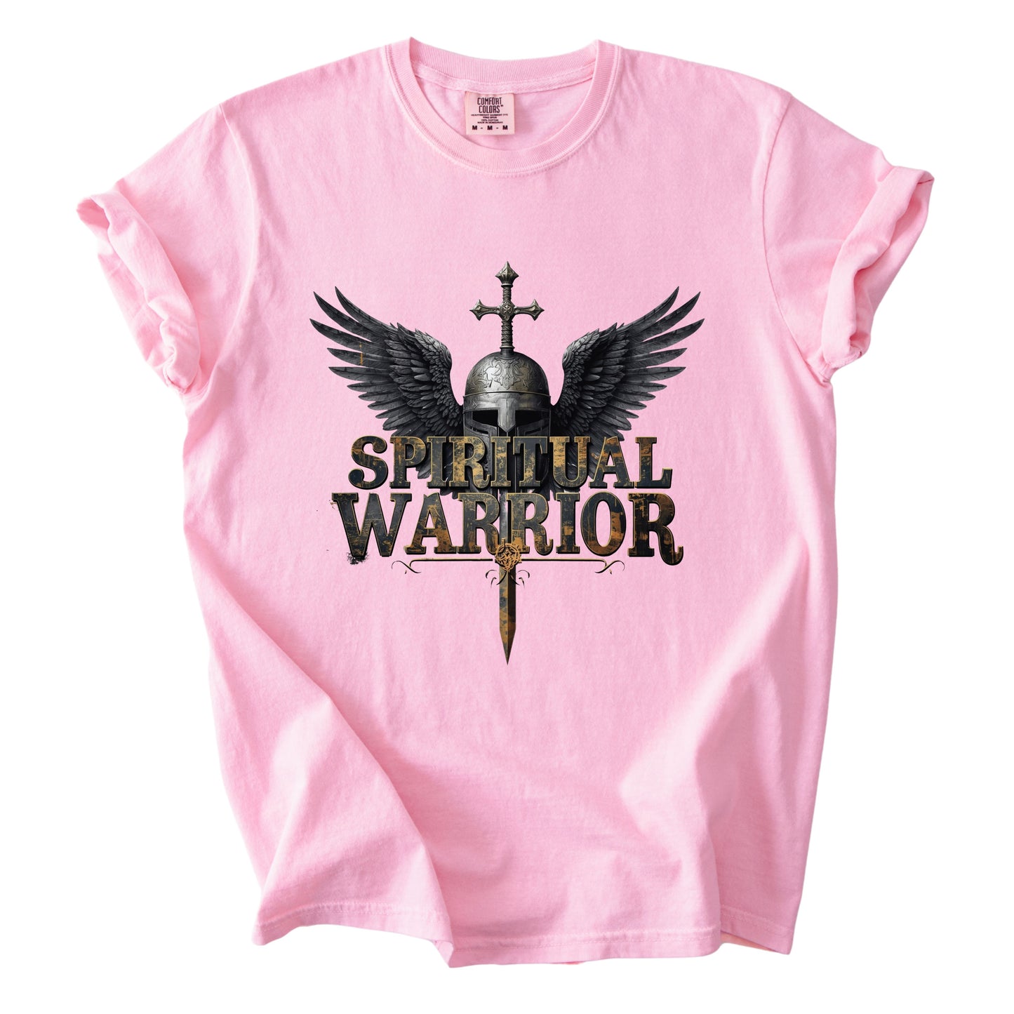 Christian Spiritual Warrior Comfort Colors T Shirt Bible Verse Tees Jesus Faith Apparel Tank Top Religious Long Sleeve