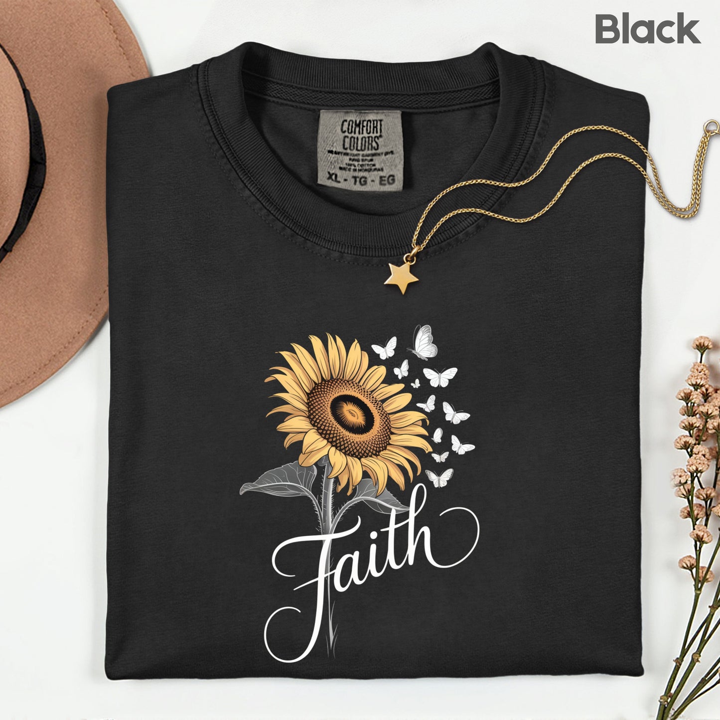 Christian Sunflower Comfort Colors T Shirt