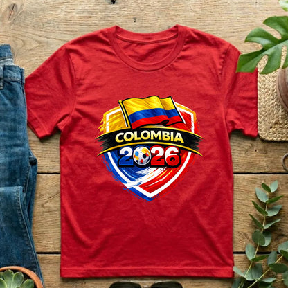 Colombia 2026 World Cup T Shirt Soccer Supporter Tees