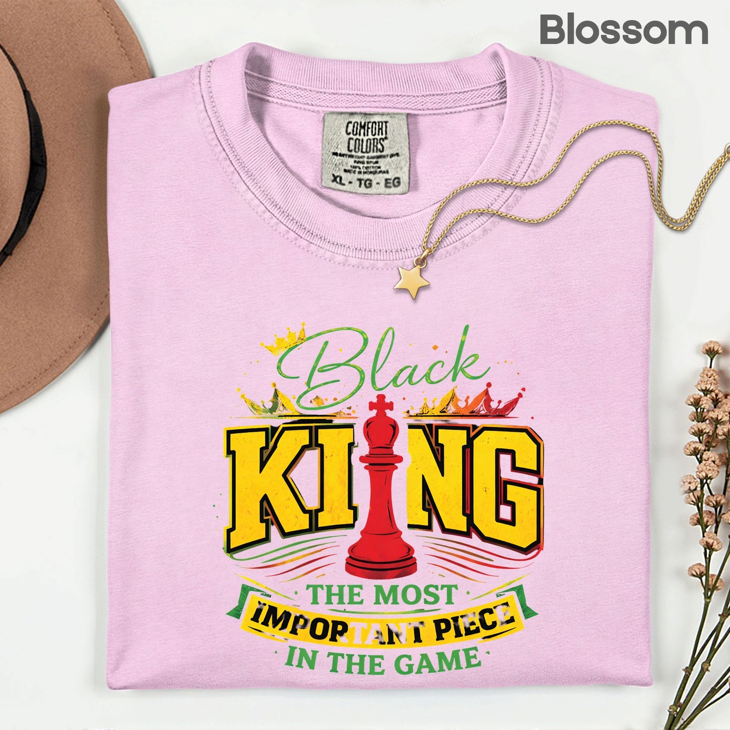 Comfort Colors® Black King Shirt Chess The Most Important Piece In The Game Tshirt Black History Month Juneteenth Shirt For Men Youth Tees