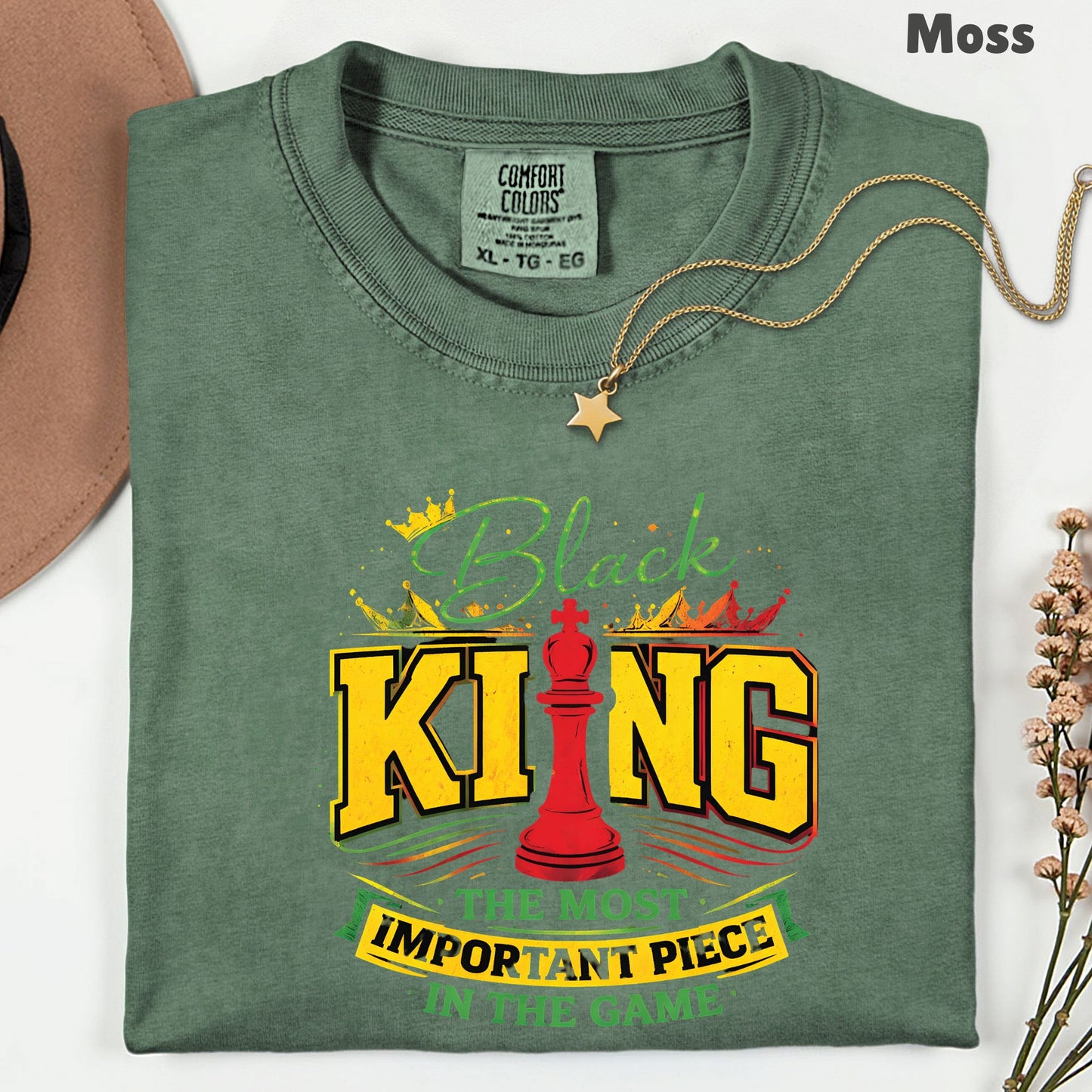 Comfort Colors® Black King Shirt Chess The Most Important Piece In The Game Tshirt Black History Month Juneteenth Shirt For Men Youth Tees
