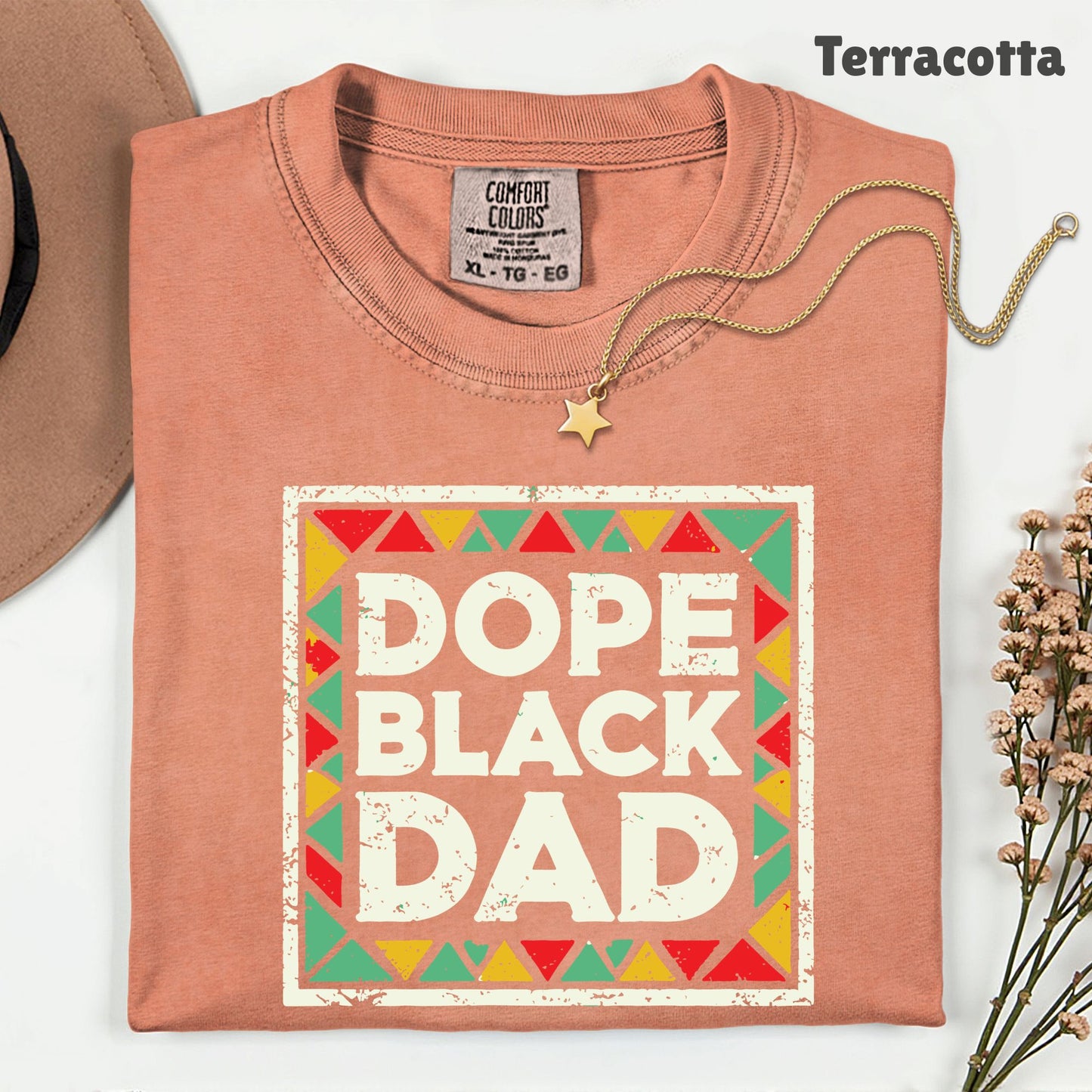 Comfort Colors® Dope Black Dad Shirt Father Day Gifts From Daughter Son Wife Black History Month Juneteenth T Shirt For Men Youth Tees