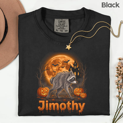 Halloween Jimothy Werewolf T-Shirt, Spooky Moon Pumpkin Horror Tee