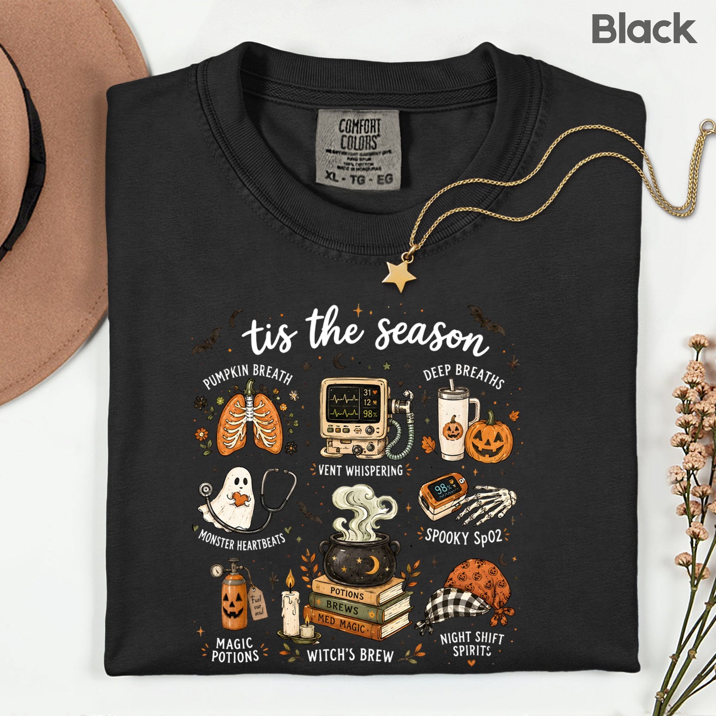 Halloween Respiratory Therapist RT Nurse T-Shirt, Spooky Season Medical Tee