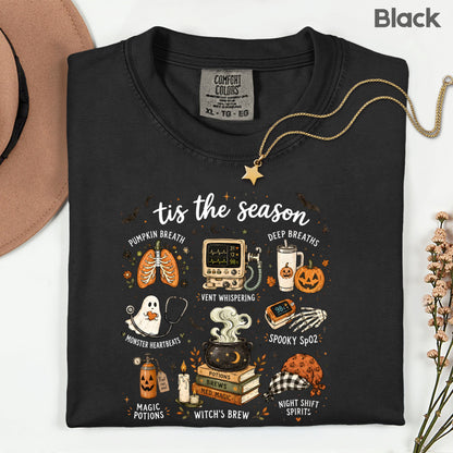 Halloween Respiratory Therapist RT Nurse T-Shirt, Spooky Season Medical Tee