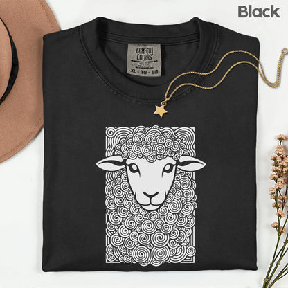 Cute Sheep Swirls Comfort Colors T Shirt