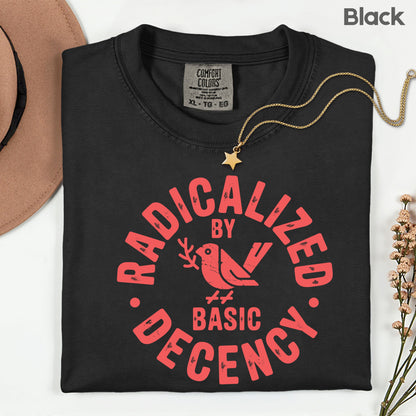 Radicalized by Basic Decency Comfort Colors T Shirts