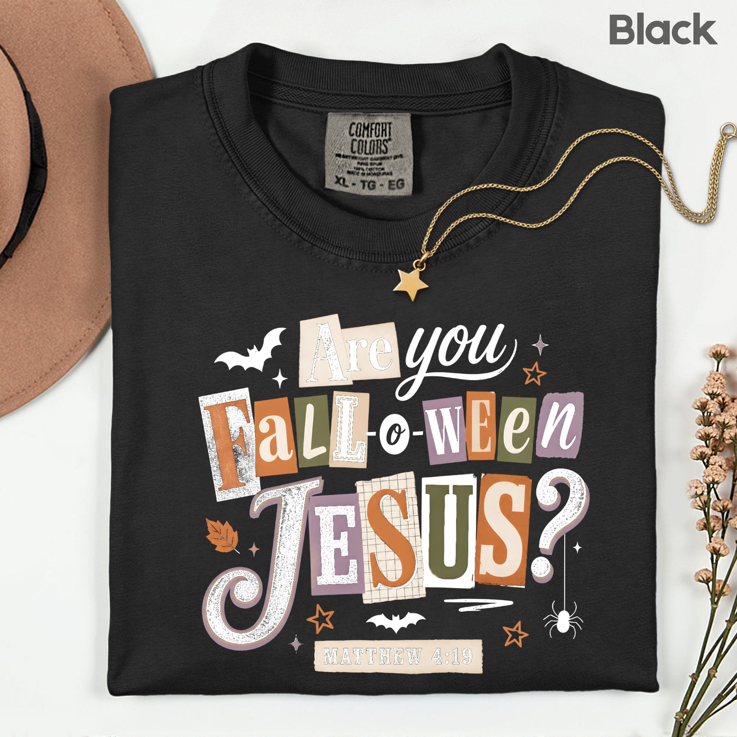 Are You Falloween Jesus Christian Halloween T-Shirt, Matthew 4:19 Ransom Note Tee